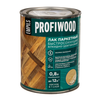 Лак алкидно-уретановый PROFIWOOD, 0.7 кг, паркетный, глянцевый