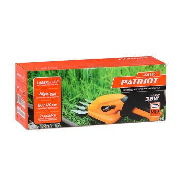 Ножницы-кусторез аккумуляторные 3,6В Li-ion 1,3Ач 1100об/мин CSH 360 PATRIOT *1/8