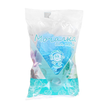 Мочалка-бант для душа нейлон D11см Шарик цвет МИКС 40г Мистер Бульк *10/100