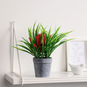 Бонсай в горшочке "Лаванда в траве" 9*23 см, микс  4555663