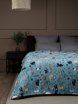 Плед 140*200см фланель Коты-2 бирюзовый TF FN F132 b1420 Absolute *1 Плед 140*200см фланель Коты-2 бирюзовый TF FN F132 b1420 Absolute *1