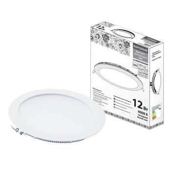 Светильник встраиваемый светодиодн."Даунлайт" СВО Народный 12Вт4000К белTDM SQ0329-0080 *1/40