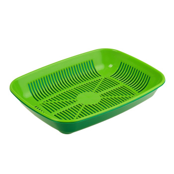 Туалет округлый с сеткой 33,5 х 25 х 6 см, темно-зеленый/светло-зеленый 3275758