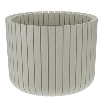 Кашпо пластм. "Шато" 8,0л d верха 250мм h200мм Белый ротанг М3039 ("М-Пластика") *1/6