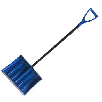 Лопата снегоуб пластик 500*375 с планкой цветным черенком и V-ручкой "Богатырь" ЦВЕТНОЙ *5