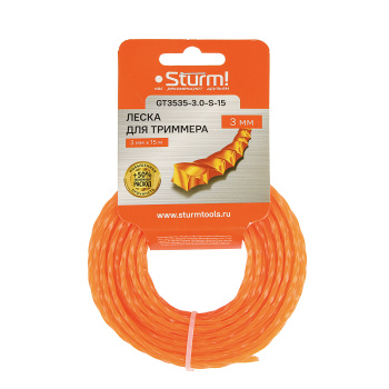 Леска 3,0мм звезда 15м оранжевый (GT3535-3.0-8-15) STURM  *1/40/160