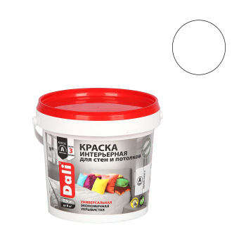 Краска акриловая 0.9 л для стен и потолков DALI Краска акриловая 0.9 л для стен и потолков DALI