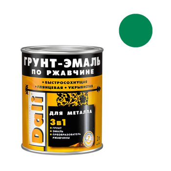 Грунт-эмаль по ржавчине зеленая 2 л DALI RAL 6029 *1/3/192