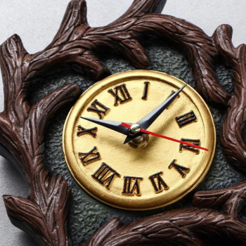 Часы "Волк №1", водная краска, серые, 50*17*13 см 5504511