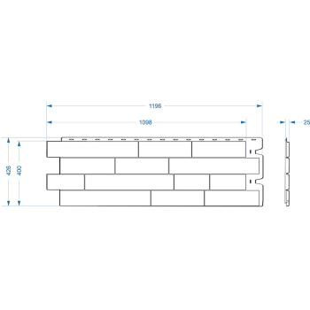 Панель STEIN темный орех (1,098м*0,4м/0,44м2) Дёке