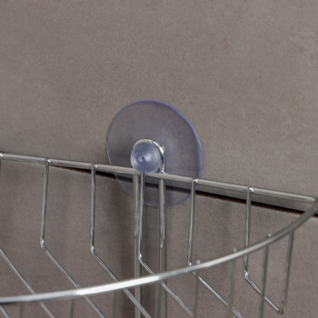 Полка 2х-ярусная угловая 19х19х24 см, 2 присоски 890907