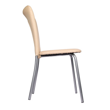 Стул FORPOST Кафе-2, 53x87x42 cм, экокожа, молочная рептилия, бежевый