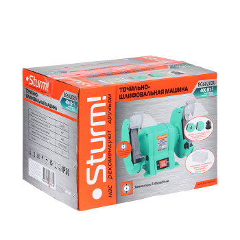 Станок точильный 200мм 400Вт 2950 об/мин BG60202U STURM *1