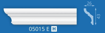 Плинтус потолочный "Формат" 05015Е 2.0м 26*43 (подходит для натяжного потолка)*120