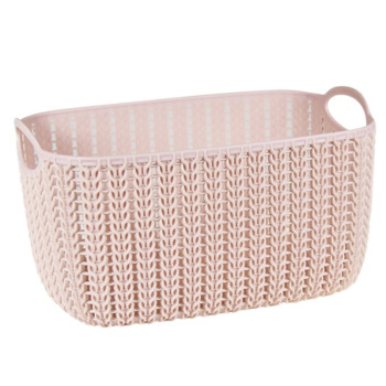 Корзина для хранения пластм. "Вязание" 290х170х190мм 7,0л чайная роза М2381 ("М-Пластика") *1/9