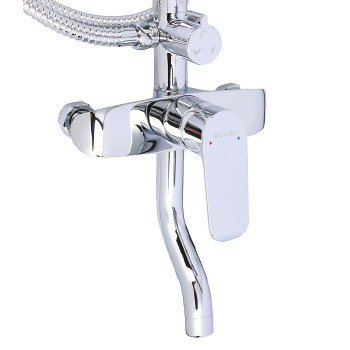 Смеситель д/ванны со стойкой для душа + ручной душ DEVIDA, коллекция GEMMA DVS1427-15 хром *1