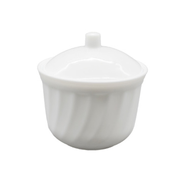 Сахарница стекло 260мл Белая без рисунка TZ40 "DECO" *1/72