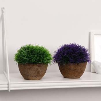 Бонсай в горшочке "Травка" 13*11 см, микс  4555657