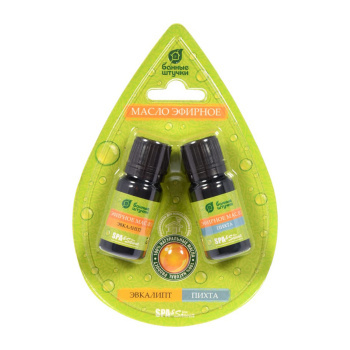 Набор эфирных масел "эвкалипт и пихта" 2 масла по 10 мл в блистере в форме капли/ 20
