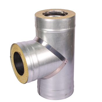 Тройник-сэндвич 90* d.120х200 нерж/оцин 0,5мм/0,5мм AISI 439 *1