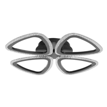 яяяЛюстра с ПДУ 10023/4BK LED 104Вт 3000-6000К диммер черный 60х60 см  5177751