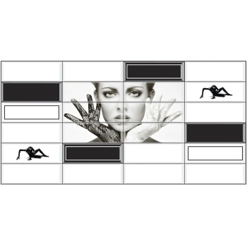 Панель ПВХ 955х480 мм GRACE, плитка настроение, 0.46 м²