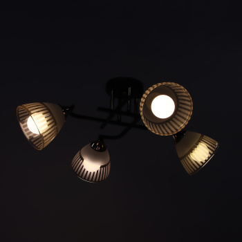 Люстра A3938/4 FGD+ВК Е27 4*40Вт ( h=250; d=640) S=16м2 VERNER LIGHTING *1