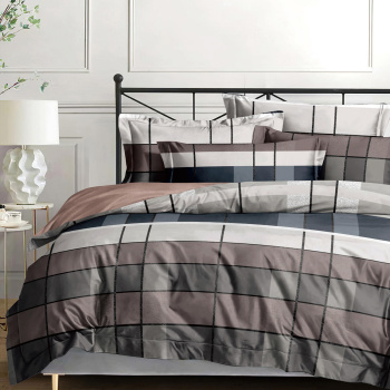 Постельное белье 1,5сп сатин Текстура 21113 нав.70*70 см-2 шт прос 215*150 *1