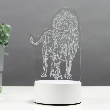 яяяСветильник "Лев" LED RGB от сети 9,5х13х18,9 см   5074784