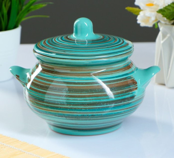 Горшочек для жаркого керамич. 0,95л  "Русский" Скандинавия (Борисов) *1/8