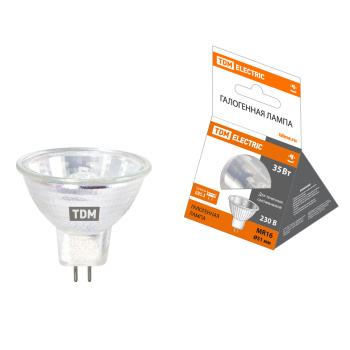Лампа накаливания галогенная 35W-230V GU5,3 MR16 TDM SQ0341-0008 *10/200