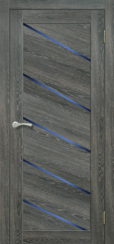 яяяДверь межкомнатная остеклённая ЦАРГИ ПВХ COMFORT-9 Дуб Шале Графит 3D 700мм BROZEX-WOOD *1