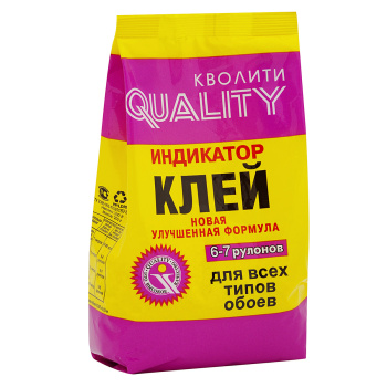 Клей для обоев Quality, универсальный, с индикатором, 28-36 м², 200 г