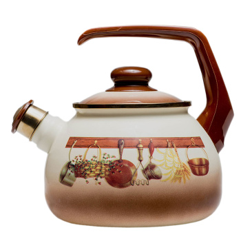 Чайник стальн. эмалир. со свистком 2,5л d90мм "Кухня" 2298 ("МЕТРОТ" Сербия) *1/6