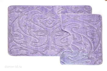 Коврик д/ванной Bombini "Classic" Комплект:(60см х 100см)+д/туалета Св.-фиолетовый CLT 201807 *1/25