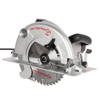 Пила циркулярная 210мм 1900Вт 5000об/мин глуб.75мм уг.расп0-45гр посад30м ДП-210/1900М ИНТЕРСКОЛ*1/2