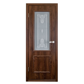 яяяДверь межкомнатная остеклённая ДЕКА Дуб Темный 700 мм Двери ГУД *1