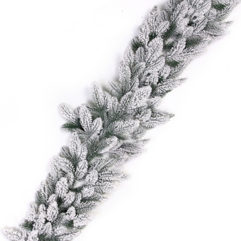 Гирлянда хвойная «Заснеженная» 2 м Серпантин, d=30 см, ПВХ, белое напыление