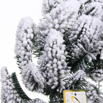 Венок хвойный "Заснеженный лес" d-40 см, литой ПВХ, белое напыление