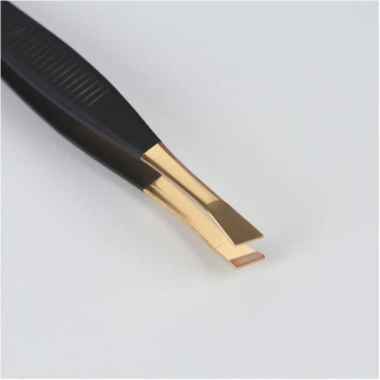 Пинцет №1 скошенный узкий 8,5см серебр пакет QF