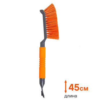 Щетка от снега и льда Airline, 45 см, с эргономичной рукояткой и скребоком   10219311