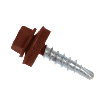 Саморез кровельный 5.5х25 мм BROZEX, RAL 3011, оцинкованная сталь