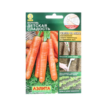 Семена Морковь Детская сладость 8м ЛЕНТА Аэлита *10/500 Семена Морковь Детская сладость 8м ЛЕНТА Аэлита *10/500