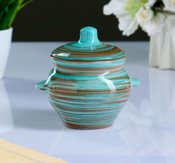 Горшочек для жаркого керамич. 0,5л  №5  с ручками Скандинавия (Борисов) *1/18