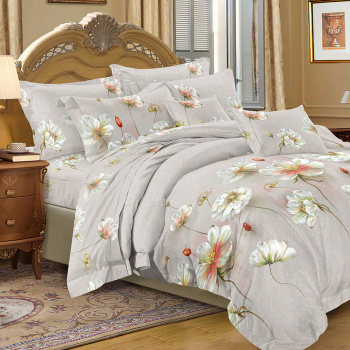 Постельное белье евро бамбук Орхидея 259-АС, наволочки 70*70см - 2шт *1