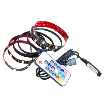 яяяКомплект светодиодной ленты Apeyron 5В, SMD5050, 2x0.5 м, IP20, 30 LED/м, с пультом, RGB  7328388