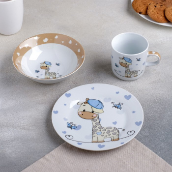 Набор столовый детский "Жирафик" (уп. 3шт)