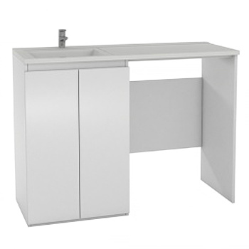 Тумба /Домино/ "Космос 120" белая (выписывать раковины ЖК013, ЖК015, ЕУ784, ЕУ786) *1/3