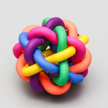 Игрушка резиновая "Молекула" с бубенчиком, 4 см 898825