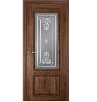 яяяДверь межкомнатная остеклённая ДЕКА Дуб Темный 600 мм Двери ГУД *1